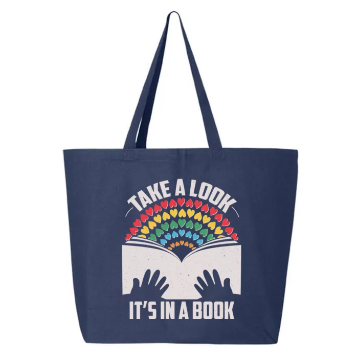 Cute Take A Look It's In A Book 25L Jumbo Tote