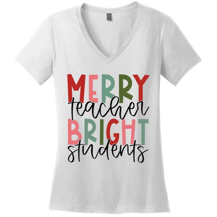 Christmas Teacher Appreciation Gift Women's V-Neck T-Shirt