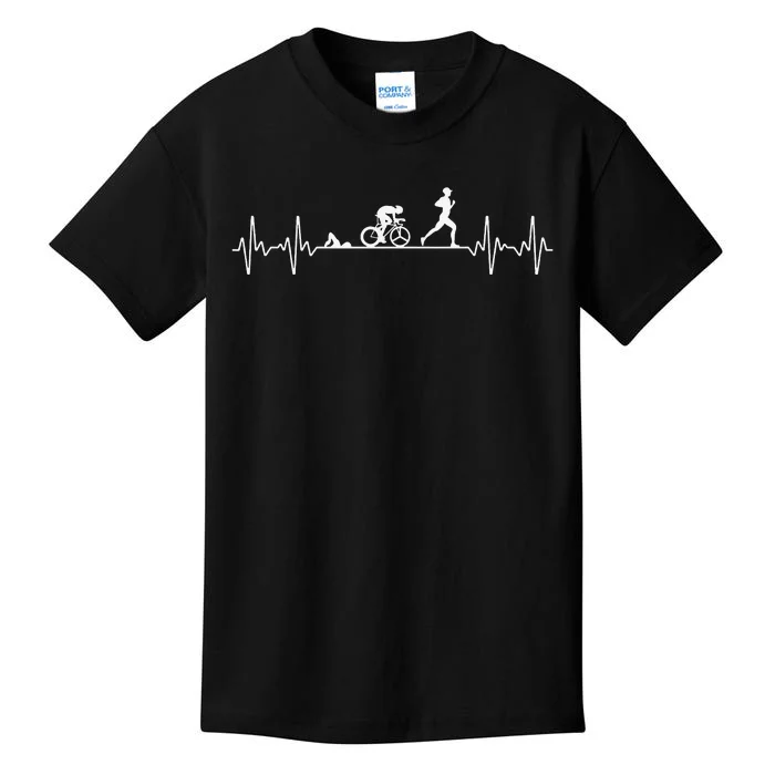 Cool Triathlon Art For  Triathlete Endurance Sport Kids T-Shirt