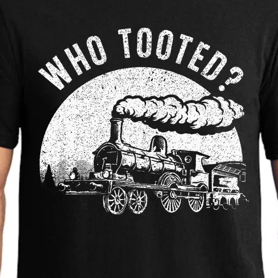 Cute Train Art For Men Women Train Collector Railroad Lover Pajama Set