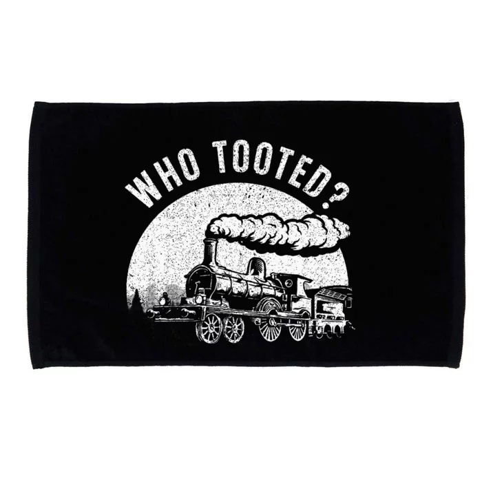 Cute Train Art For Men Women Train Collector Railroad Lover Microfiber Hand Towel