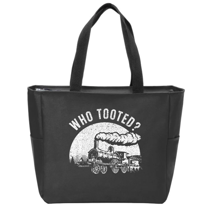 Cute Train Art For Men Women Train Collector Railroad Lover Zip Tote Bag