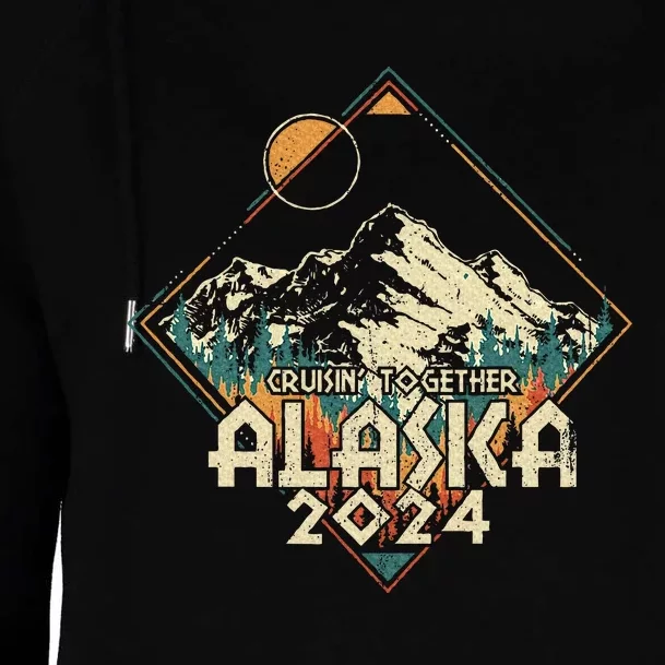 Cruisin Together Alaska 2024 Alaskan Cruise Trip Matching Womens Funnel Neck Pullover Hood