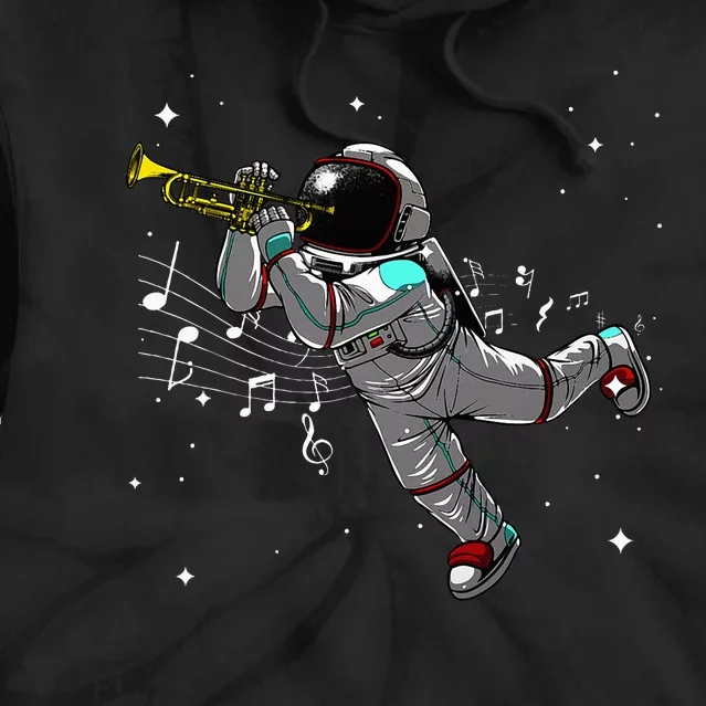 Cool Trumpet Astronaut Trumpet Player Musician Tie Dye Hoodie