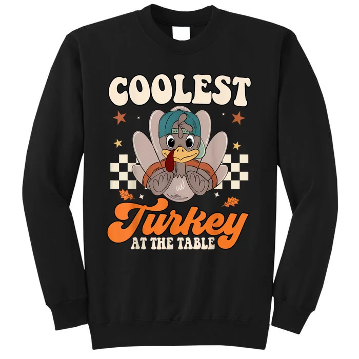 Coolest Turkey At The Table Thanksgiving Kids Sweatshirt