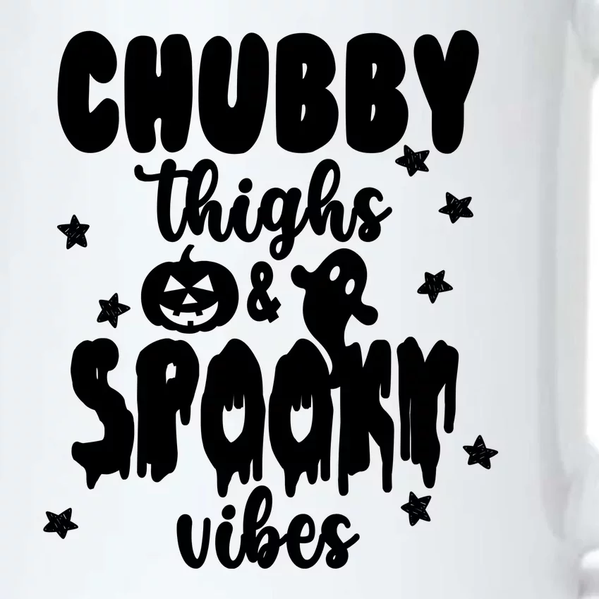 Chubby Thighs And Spooky Vibes Cute Halloween Black Color Changing Mug