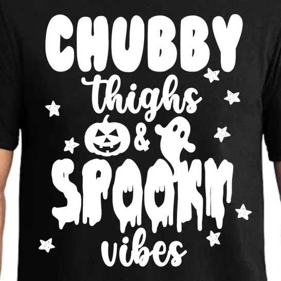 Chubby Thighs And Spooky Vibes Cute Halloween Pajama Set