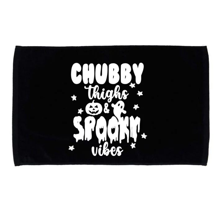 Chubby Thighs And Spooky Vibes Cute Halloween Microfiber Hand Towel