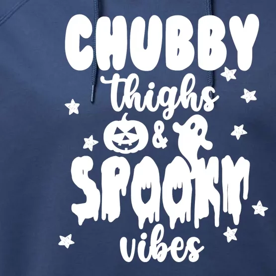 Chubby Thighs And Spooky Vibes Cute Halloween Performance Fleece Hoodie