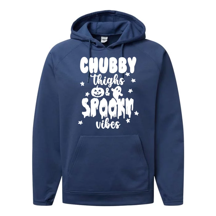 Chubby Thighs And Spooky Vibes Cute Halloween Performance Fleece Hoodie