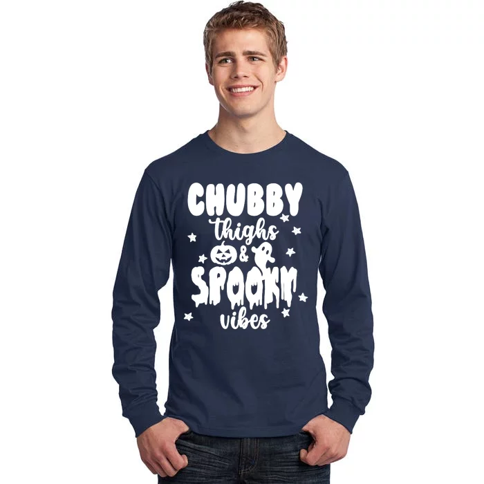 Chubby Thighs And Spooky Vibes Cute Halloween Tall Long Sleeve T-Shirt