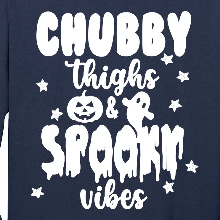 Chubby Thighs And Spooky Vibes Cute Halloween Tall Long Sleeve T-Shirt