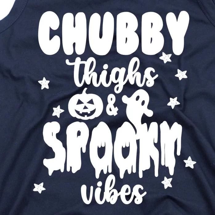 Chubby Thighs And Spooky Vibes Cute Halloween Tank Top