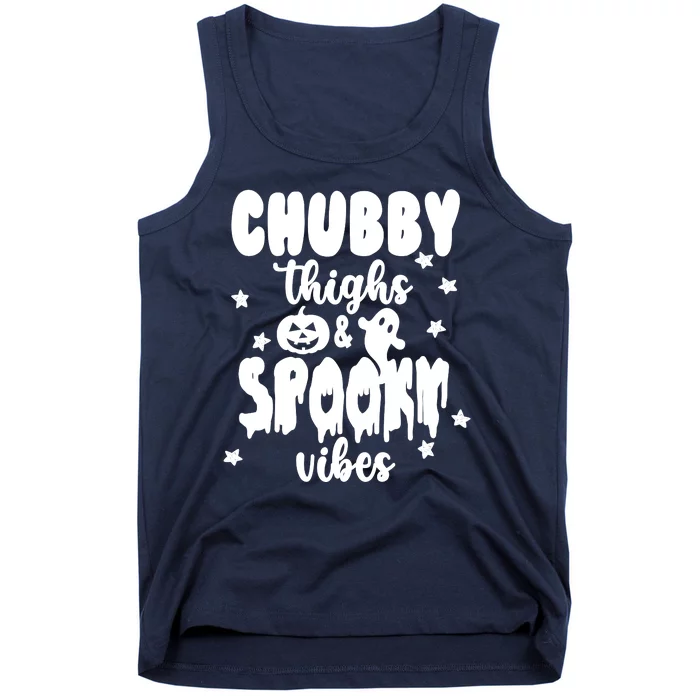 Chubby Thighs And Spooky Vibes Cute Halloween Tank Top