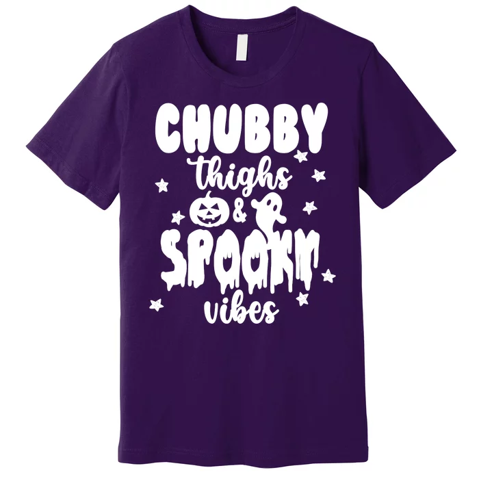 Chubby Thighs And Spooky Vibes Cute Halloween Premium T-Shirt