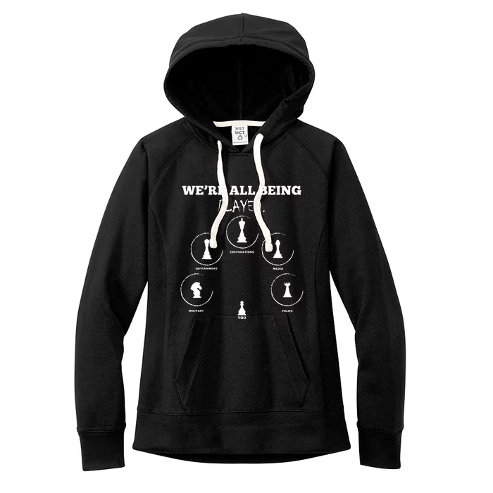 Conspiracy Theorist Anti Government Conspiracy Chess Women's Fleece Hoodie