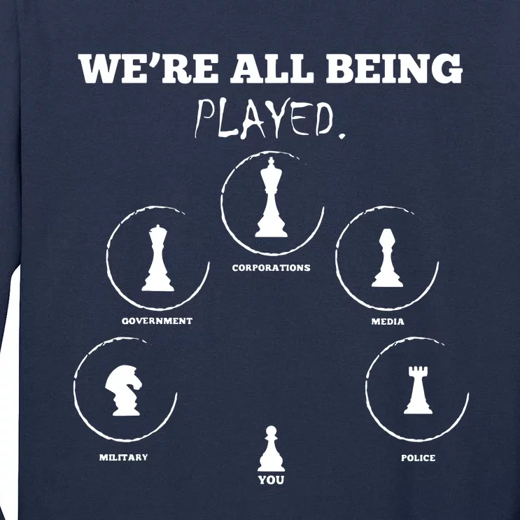 Conspiracy Theorist Anti Government Conspiracy Chess Tall Long Sleeve T-Shirt