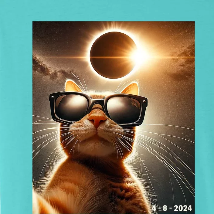 Cat Taking A Selfie With Solar 2024 Eclipse Wearing Glasses ChromaSoft Performance T-Shirt