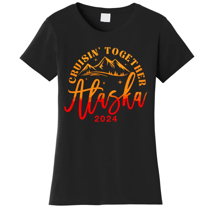 Cruisin Together Alaska 2024 Alaskan Cruise Trip Matching Women's T-Shirt