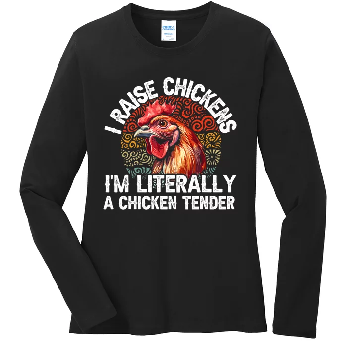 Chicken Tender Art Poultry Chicken Farmer Chicken Lovers Gift Ladies Long Sleeve Shirt