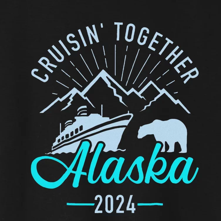 Cruisin Together Alaska 2024 Matching Cruising Vacation 2024 Women's Crop Top Tee