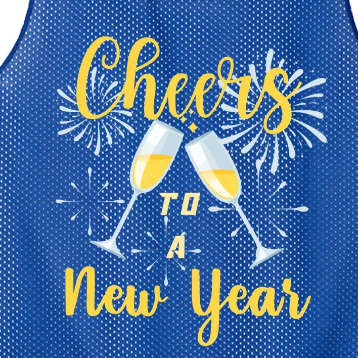 Cheers To A New Year New Years Eve Happy New Year Funny Gift Mesh Reversible Basketball Jersey Tank