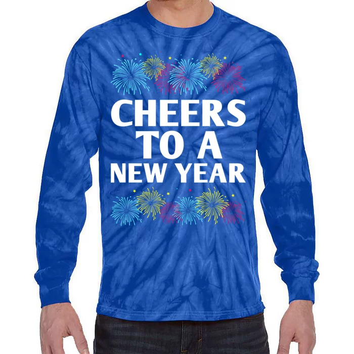 Cheers To A New Year Party Happy New Year Reunion Nye Family Gift Tie-Dye Long Sleeve Shirt