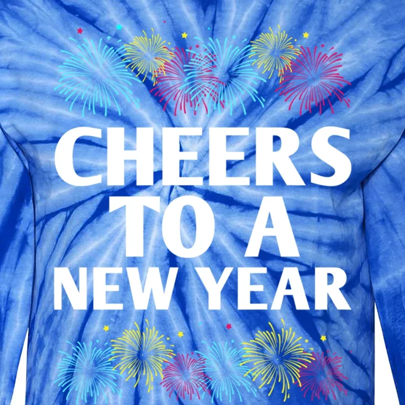 Cheers To A New Year Party Happy New Year Reunion Nye Family Gift Tie-Dye Long Sleeve Shirt