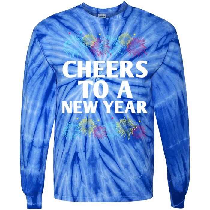 Cheers To A New Year Party Happy New Year Reunion Nye Family Gift Tie-Dye Long Sleeve Shirt