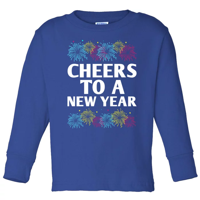 Cheers To A New Year Party Happy New Year Reunion Nye Family Gift Toddler Long Sleeve Shirt