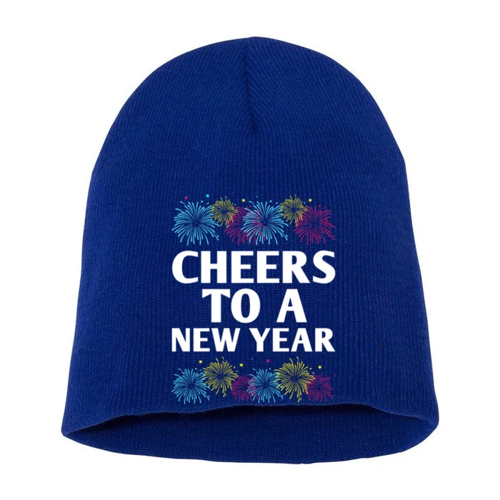 Cheers To A New Year Party Happy New Year Reunion Nye Family Gift Short Acrylic Beanie