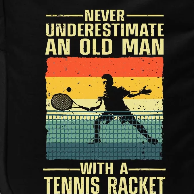 Cool Tennis Art For Grandpa Tennis Player Racket Impact Tech Backpack