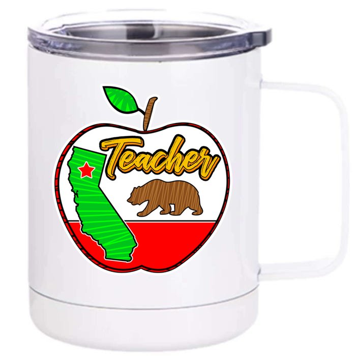 California Teacher Appreciati To School Gift Great Gift Front & Back 12oz Stainless Steel Tumbler Cup