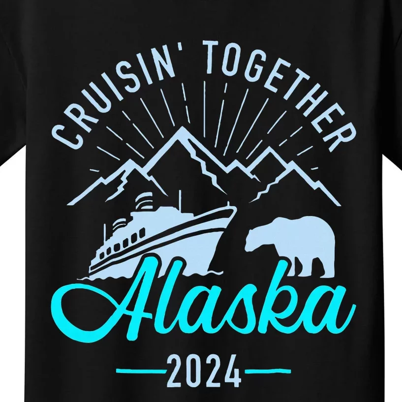 Cruisin Together Alaska 2024 Matching Cruising Vacation Kids T-Shirt