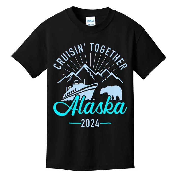 Cruisin Together Alaska 2024 Matching Cruising Vacation Kids T-Shirt