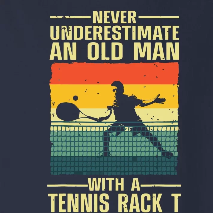 Cool Tennis Art For Grandpa Men Tennis Player Racket Sport Toddler Long Sleeve Shirt