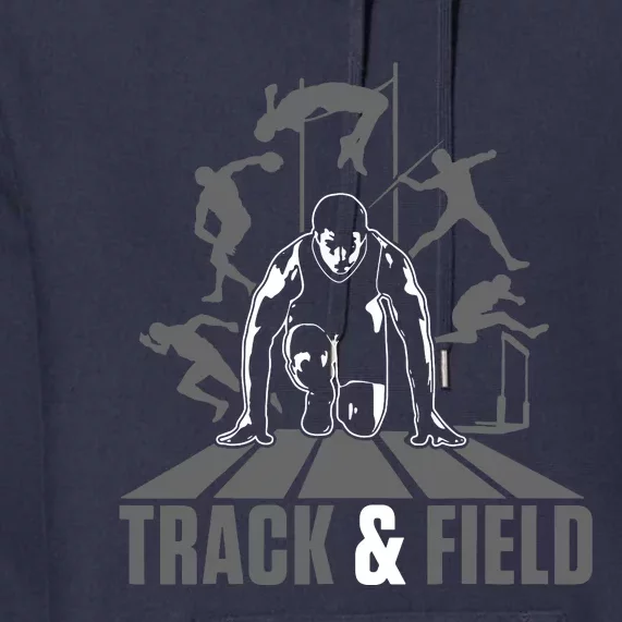 Cute Track And Field Athletics For Boy And Girl Premium Hoodie