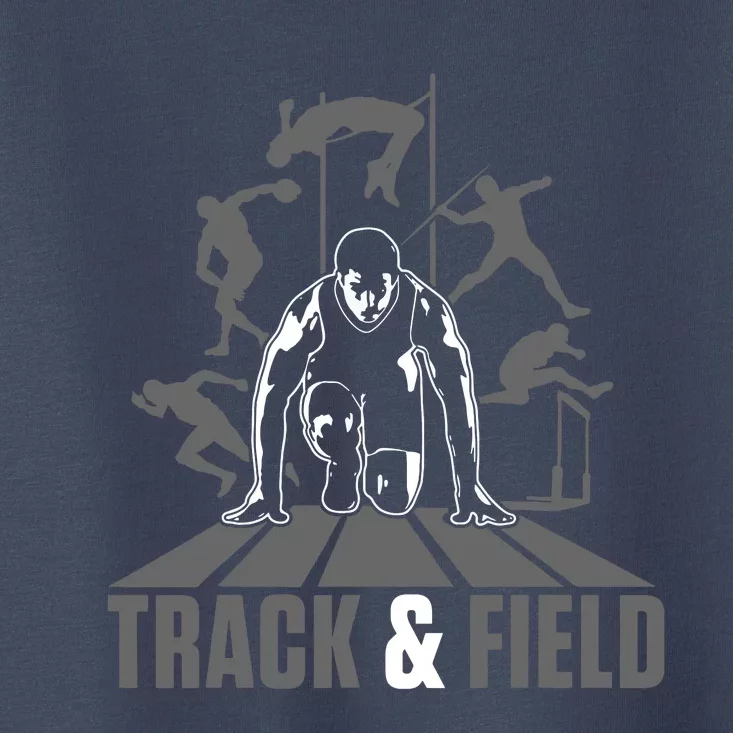 Cute Track And Field Athletics For Boy And Girl Toddler T-Shirt