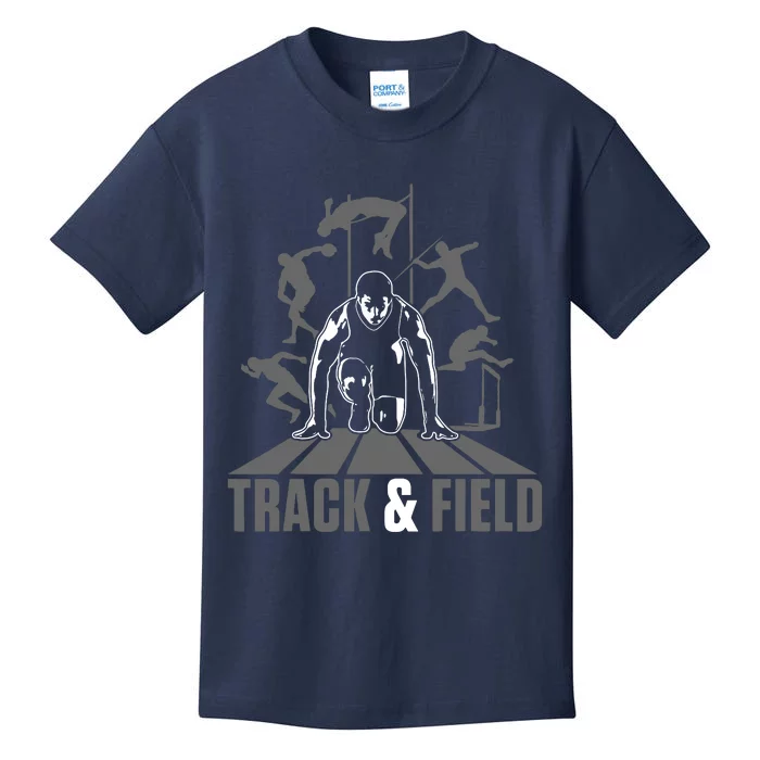 Cute Track And Field Athletics For Boy And Girl Kids T-Shirt