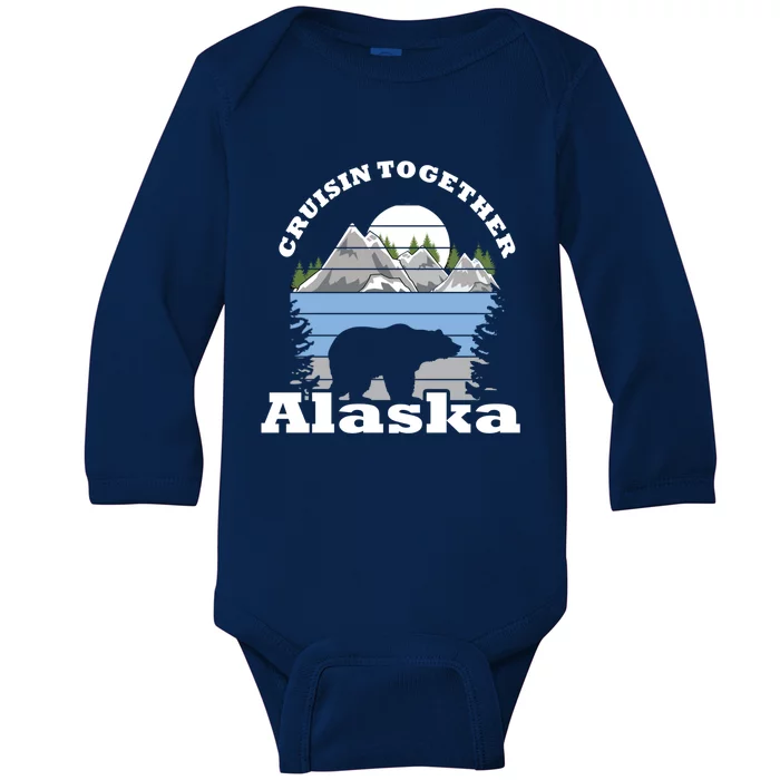 Cruisin Together Alaska Cruise Ship Family Vacation Gift Baby Long Sleeve Bodysuit