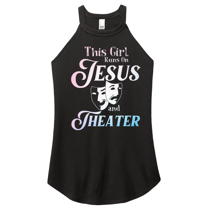 Cute Theatre Art For Teen Women Acting Musical Lover Women’s Perfect Tri Rocker Tank