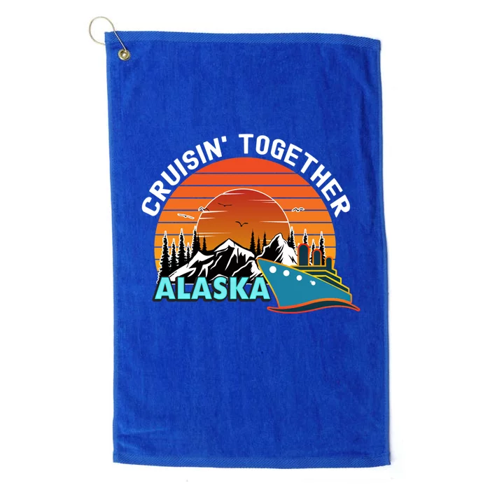 Cruisin' Together Alaska Couples Family Friends Matching Gift Platinum Collection Golf Towel