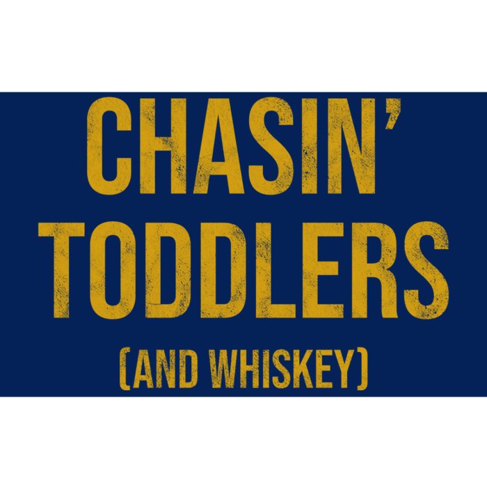 Chasin Toddlers And Whiskey Funny Parent Bumper Sticker