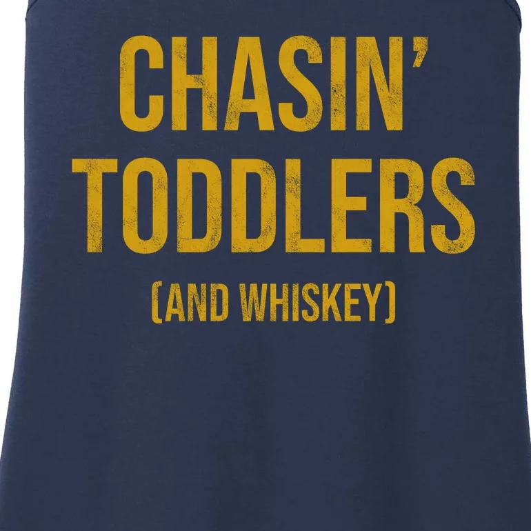 Chasin Toddlers And Whiskey Funny Parent Ladies Essential Tank