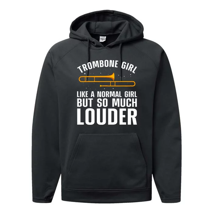 Cool Trombone Art Trombonist Trombone Lover Performance Fleece Hoodie