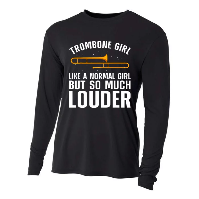 Cool Trombone Art Trombonist Trombone Lover Cooling Performance Long Sleeve Crew