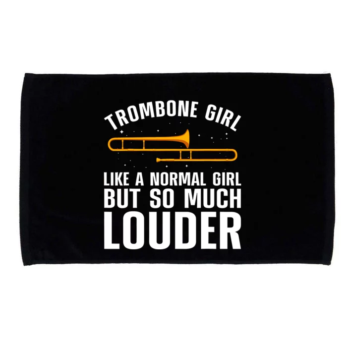 Cool Trombone Art Trombonist Trombone Lover Microfiber Hand Towel