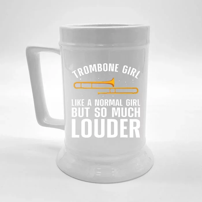 Cool Trombone Art Trombonist Trombone Lover Front & Back Beer Stein