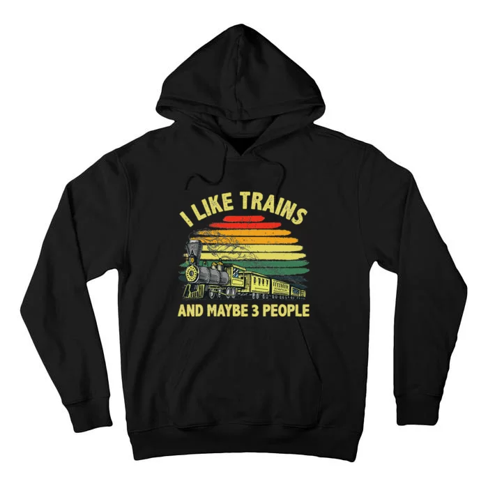 Cool Train Art Train Collector Railroad Worker Tall Hoodie