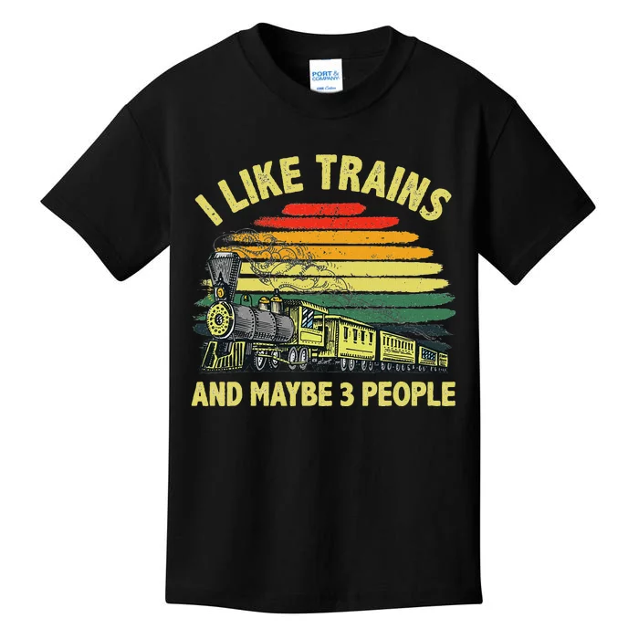 Cool Train Art Train Collector Railroad Worker Kids T-Shirt